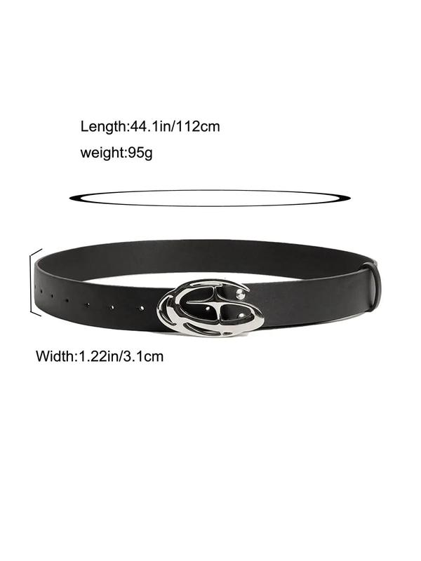 Star Design Pu Buckle Belt, Unisex Fashion Pu Leather Belt, Casual Jeans Pants Belt for Daily Clothing Decor, Trendy All-match & Exquisite Belt for Gift,  Glamour Shoes