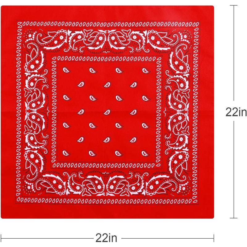 16 Count Bandanas Multi-Purpose Party Outdoor Favor Scarf Headband Handkerchiefs for Unisex Women Men Boy Girls