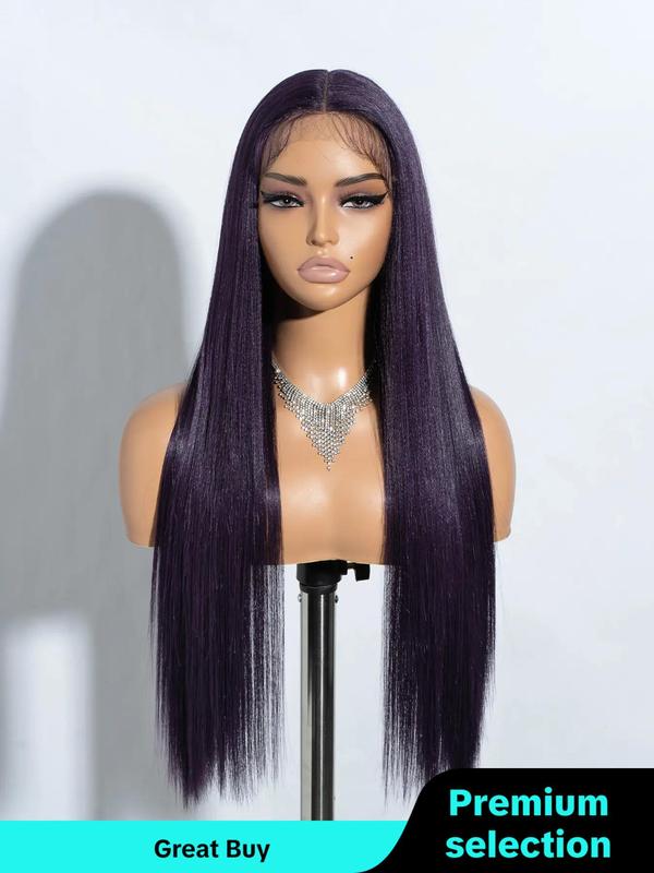 31 Inch Silky Straight Lace Front Synthetic Wigs, Gorgeous Fashion Lace Wig, Heat Resistant Fiber Pre Plucked Hairline with Baby Hair  Beginners Glueless Wig for Women Summer Daily Party