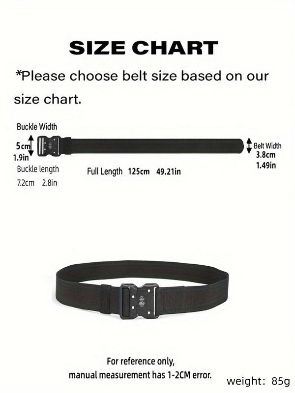 Minimalist Casual Plain Color Nylon Belt, Outdoor Tactical Belt, Student Training Belt, Canvas Belt, Belt for Men & Women