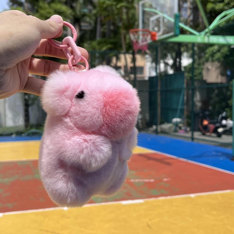 Handmade Capybara PomPom Keychain with a designed tin box, Gift for Birthdays, Anniversaries, Holidays, Special Occasions