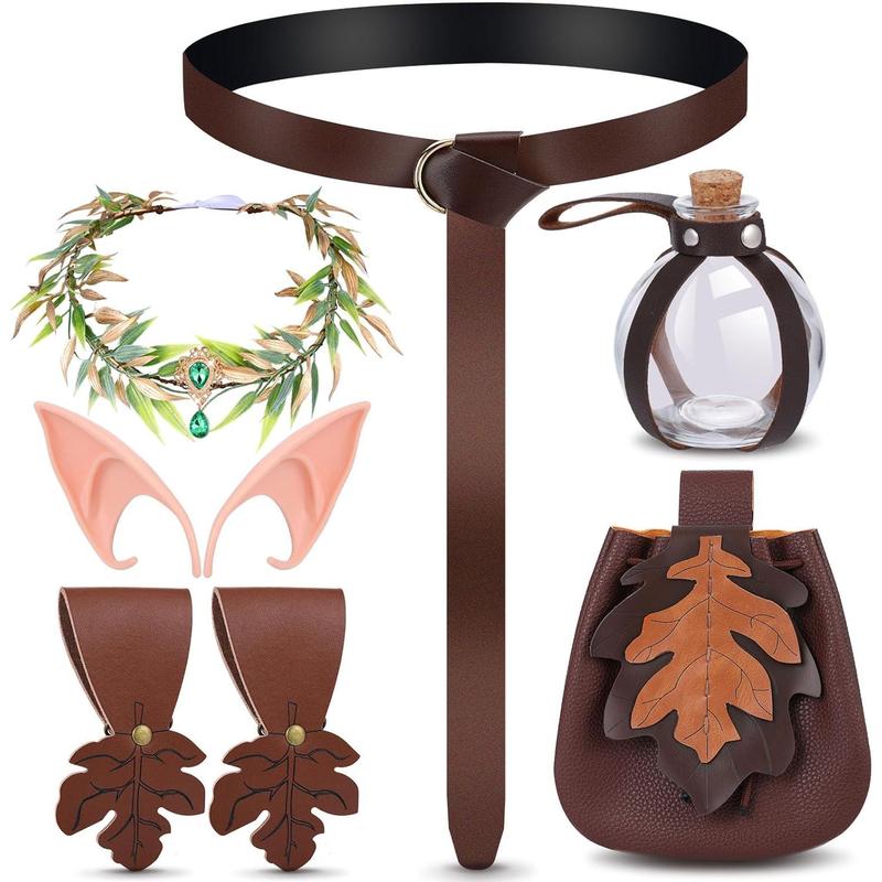 Renaissance Faire Accessories Women Man-Ren Faire Costume-Renaissance Belt Medieval Viking Belt Pouch Potion Bottles