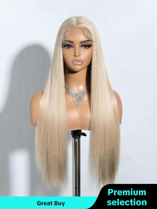 31 Inch Silky Straight Lace Front Synthetic Wigs, Gorgeous Fashion Lace Wig, Heat Resistant Fiber Pre Plucked Hairline with Baby Hair  Beginners Glueless Wig for Women Summer Daily Party