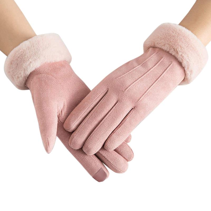 Women's Winter Touch Screen Gloves Thermal Warm Soft Fleece Lined Gloves Elastic Cuff Winter Texting Gloves for Cold Weather