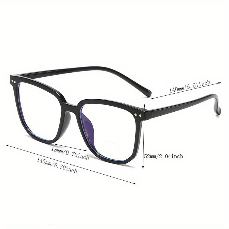 1pc Unisex Rectangular Square Frame Glasses - Retro Anti-Blue Light, Clear Lens - Fashion Accessory For Men & Women - Suitable for Everyday Wear - Perfect Gift for Tech Users & Fashion Enthusiasts