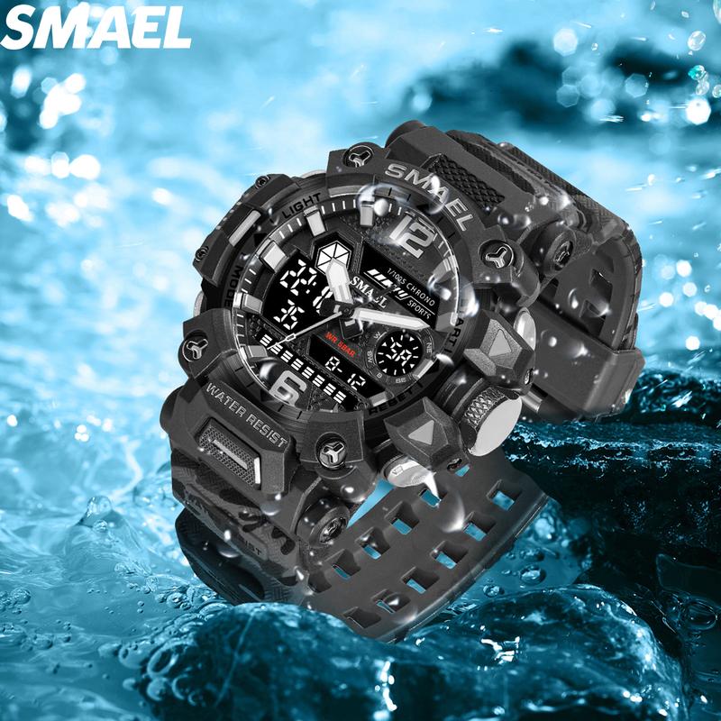 SMAEL Men's Fashion Military Style Watch Luminous Waterproof Electronic Watch 8072