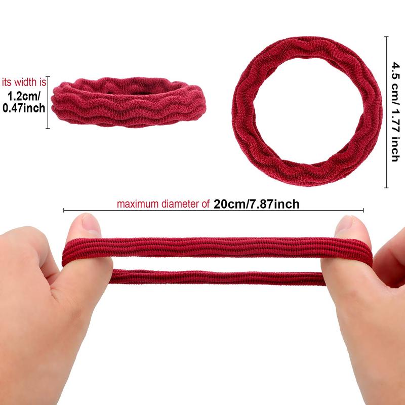 60 Pieces Seamless Hair Ties, Cotton No Crease Hair Band For Women,girl,thick Heavy And Curly Hair,lightweight Highly Elastic,4 Styles (Mixed Color)