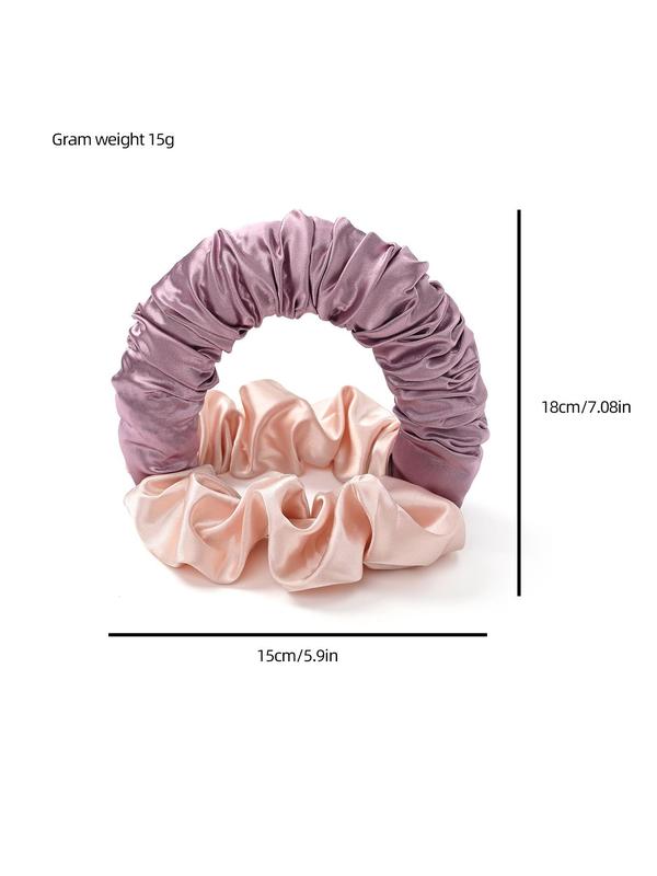 Solid Color Hair Scrunchies, High Stretch Hair Tie, Sleep Curling Accessories, Hair Accessories for Women & Girls, Minimalist Headwear Suitable for Thick Hair