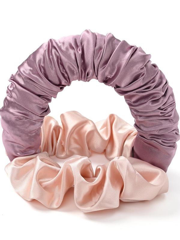 Solid Color Hair Scrunchies, High Stretch Hair Tie, Sleep Curling Accessories, Hair Accessories for Women & Girls, Minimalist Headwear Suitable for Thick Hair