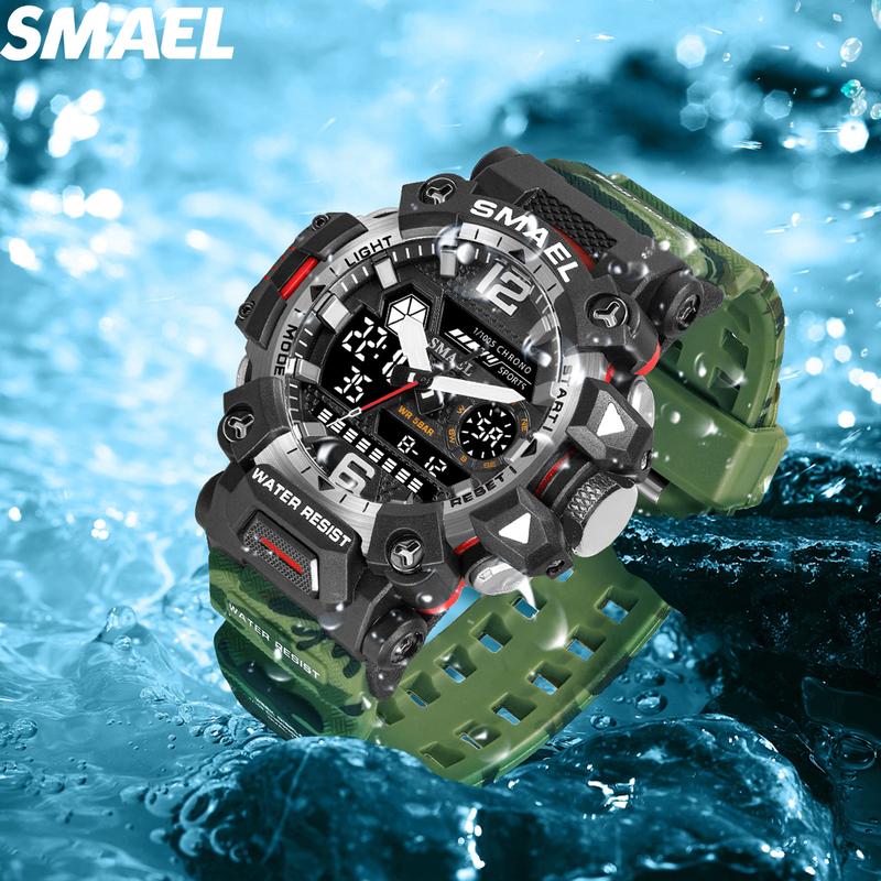 SMAEL Men's Fashion Military Style Watch Luminous Waterproof Electronic Watch 8072