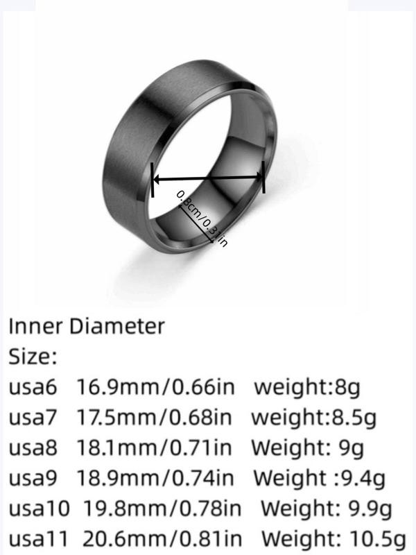 Minimalist Style Stainless Steel Ring, Plain Frosted Ring for Men and Women, Fashion Versatile Accessory for Daily Wear, Unique Gift for Friends