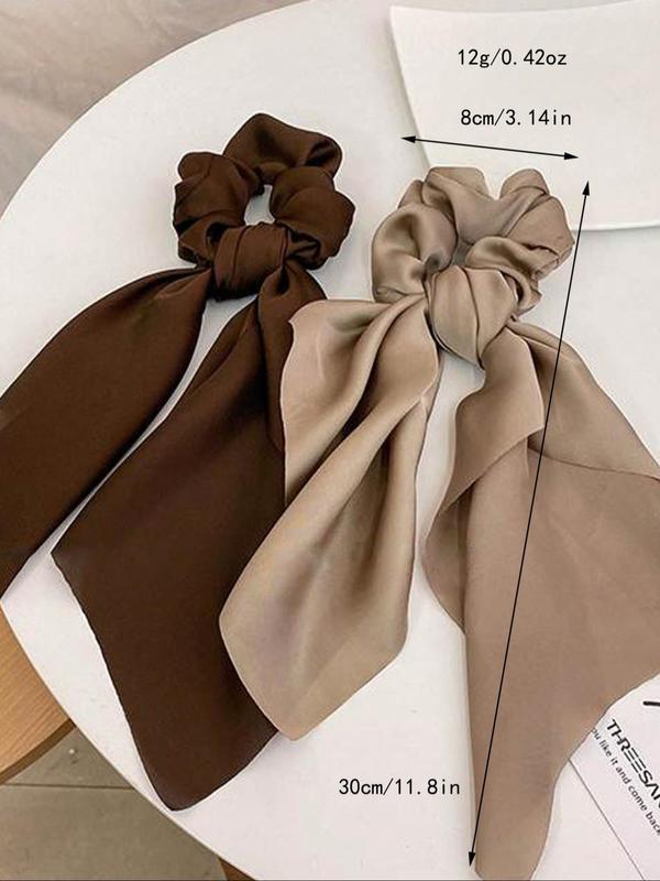 Solid Color Scrunchie (3pcs), Casual Simple Plain Color Hair Tie, Creative Headwear Suitable for Thick Hair, Hair Accessories for Party, Daily Clothing Decor for Women & Girls