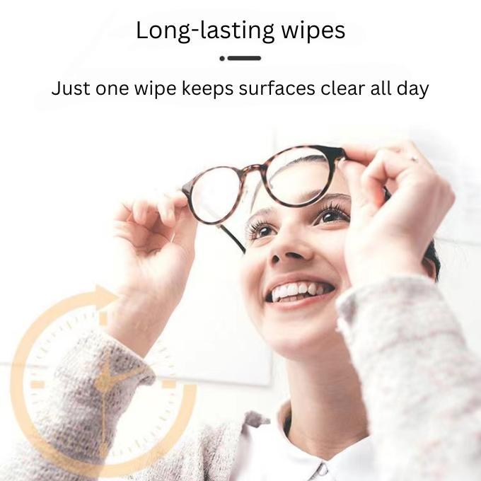 Anti-Fog Lens CleaningWipes, Moistened LensCleaning Eyeglass Wipes，Glass Wipes - Remove Dust, Grease, Dirt, Oil, IndividuallyWrapped Wipes for Eye Glasses, Phone, Computer, Laptop Screen,Camera Lens, Goggles