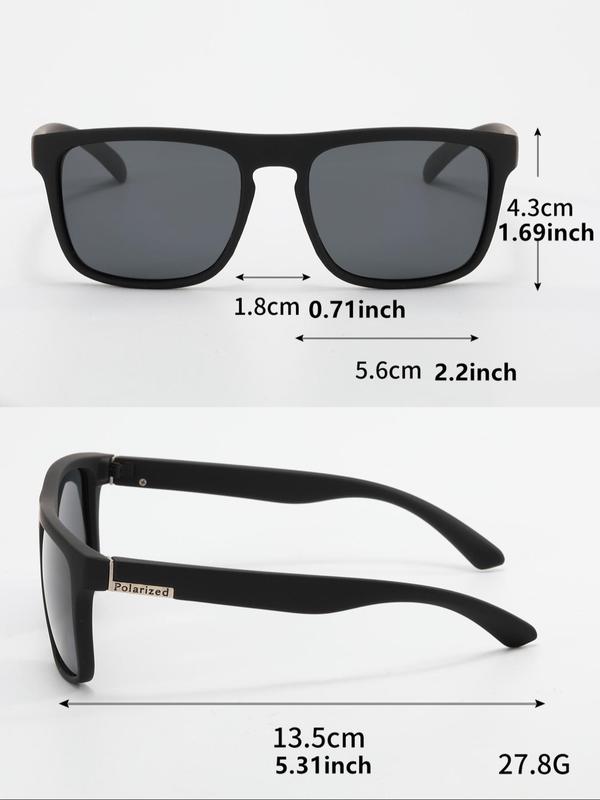 Unisex Simple Style Plain Color Sunglasses (1 Pair), Trendy Casual Square Frame Sunglasses for Everyday Use, Fashion Accessories for Outdoor Activities