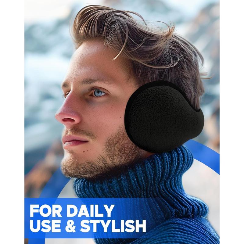 Winter Ear Muffs for Men Women Fleece Ear Warmers for Cold Weather Running-Behind the Head Earmuffs Adjustable Hot Sale-