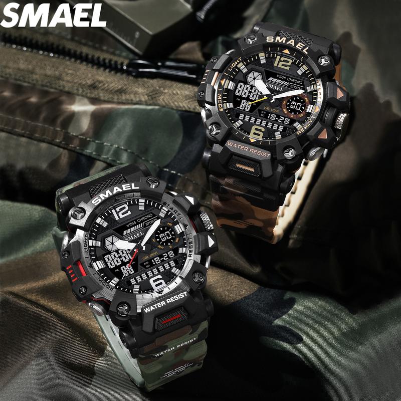 SMAEL Men's Fashion Military Style Watch Luminous Waterproof Electronic Watch 8072