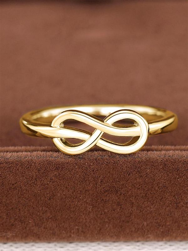 Elegant Hollow Out Design Knotty Ring As Gift for Women,  Copper Matching Jewelry for Party, Daily Clothing Decor for Girl