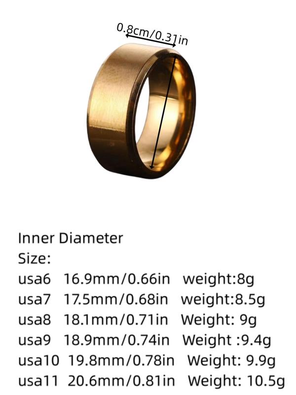 Minimalist Style Stainless Steel Ring, Plain Frosted Ring for Men and Women, Fashion Versatile Accessory for Daily Wear, Unique Gift for Friends