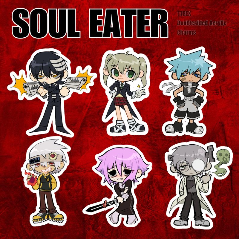 Edgy Soul Eater Acrylic Keychain Charms - Perfect for Itabags, Keys, and Accessorizing