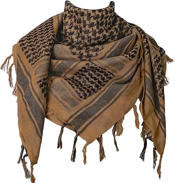 Military Shemagh Tactical Desert Scarf   100% Cotton Keffiyeh Scarf Wrap for Men And Women