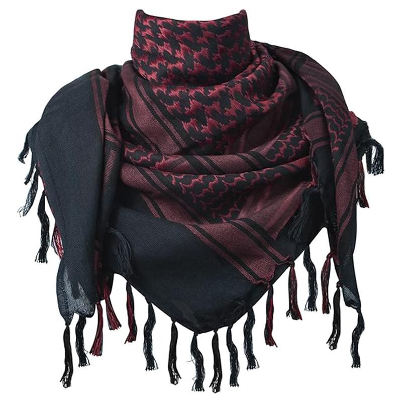 Military Shemagh Tactical Desert Scarf   100% Cotton Keffiyeh Scarf Wrap for Men And Women