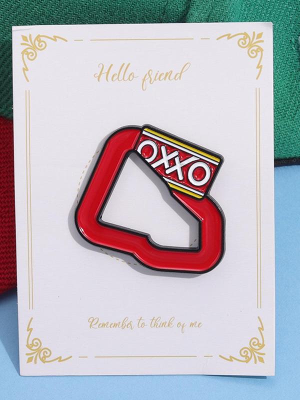 Cute Letter Xo Design Brooch, Fashion Alloy Accessories for Men & Women for Daily Clothing Decor, Trendy All-match & Exquisite Brooch for Birthday Gift