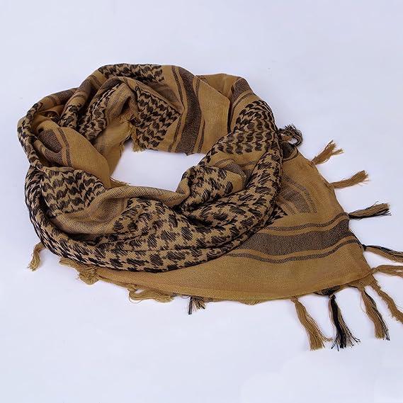 Military Shemagh Tactical Desert Scarf   100% Cotton Keffiyeh Scarf Wrap for Men And Women