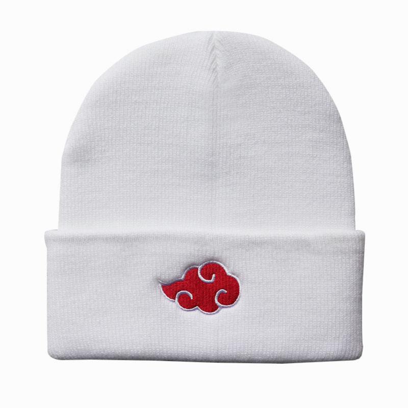 Unisex Anime Embroidery Knit Cap Naruto Beanies Casual Winter Warm Hats Hip-Hop Soft Stretch Warm Knitted Slouchy Cap