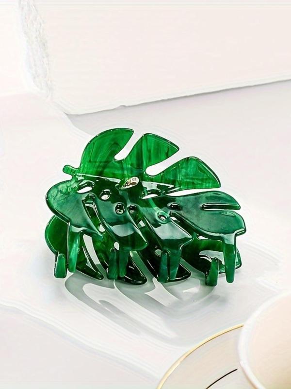 Leaf Design Hair Claw, Elegant Hair Accessories for Women & Girls, Cute Lovely Hairwear for Daily Used