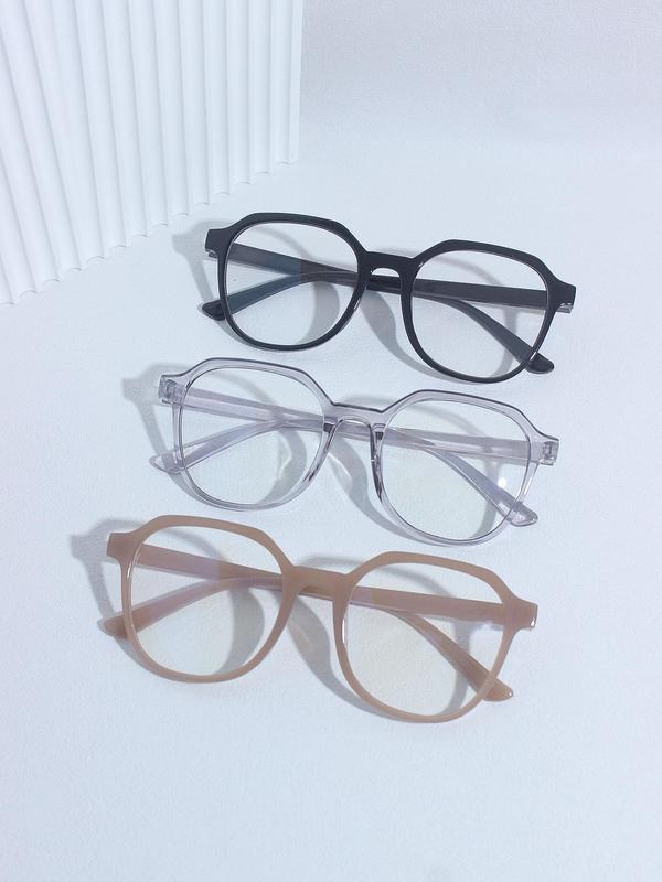 Unisex Simple Style Mixed Color Square Frame Eyeglasses, Trendy Casual  Anti Blue-ray Eyeglasses for Everyday Use, Fashion Accessories for Outdoor Activities