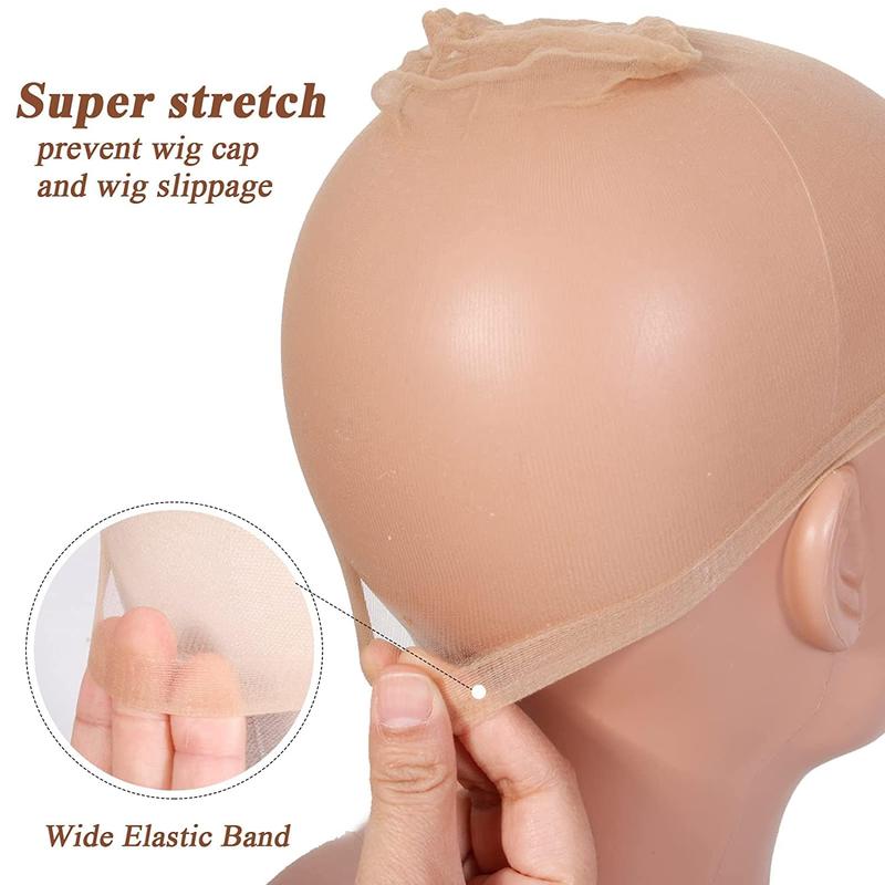 HD Wig Cap Invisible and Breathable Caps for Lace Front Wigs High-Elastic Stretchy Nylon Wig Cap