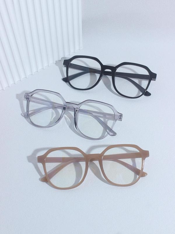 Unisex Simple Style Mixed Color Square Frame Eyeglasses, Trendy Casual  Anti Blue-ray Eyeglasses for Everyday Use, Fashion Accessories for Outdoor Activities