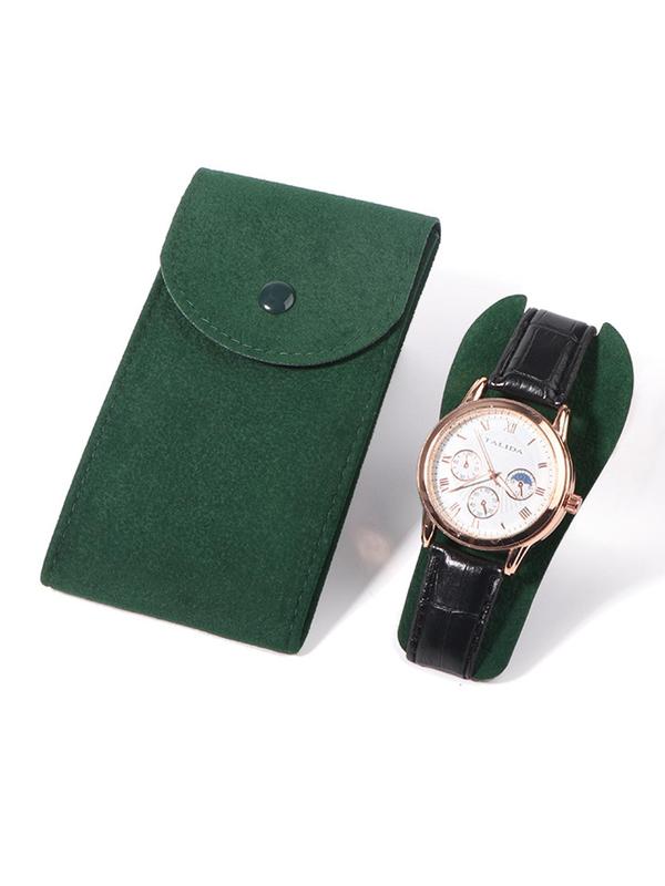 Solid Color Watch Storage Pouch, 2024 New Style Travel Single Watch Case, Watch Gift Box for Men & Women, Watch Accessories & Tools