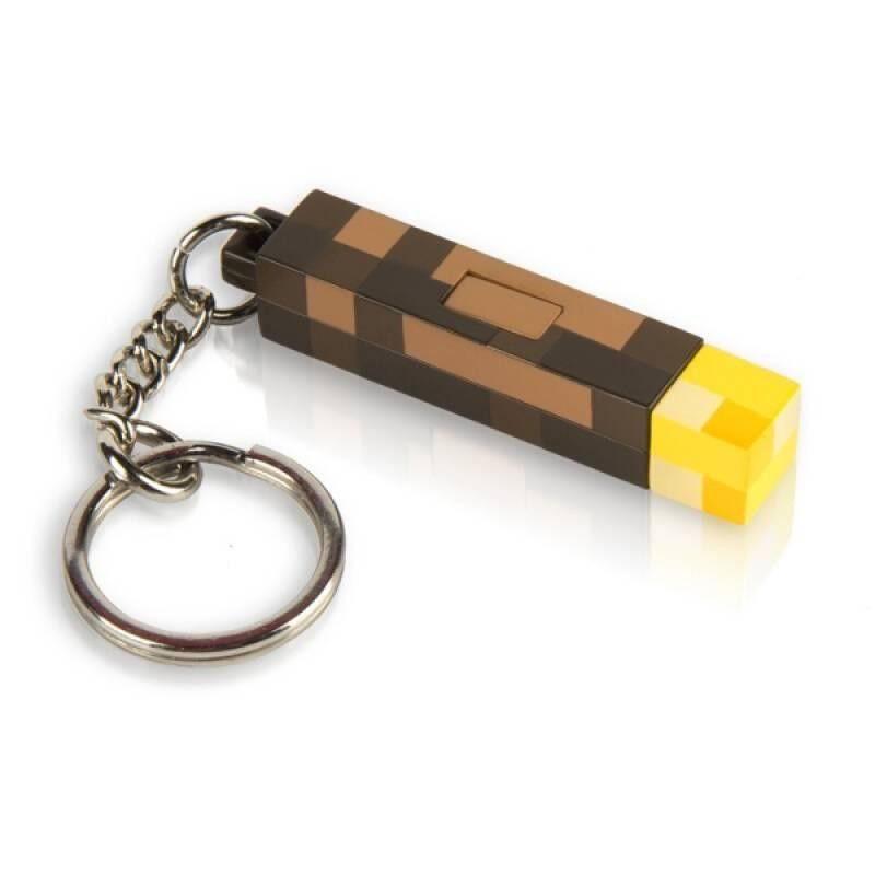 Minecraft My World Surrounding the Game Toy Torch Luminous Model Keychain Torch Night Light Pendant