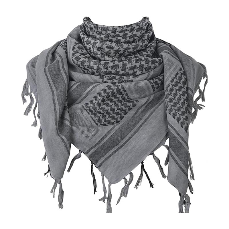 Military Shemagh Tactical Desert Scarf   100% Cotton Keffiyeh Scarf Wrap for Men And Women