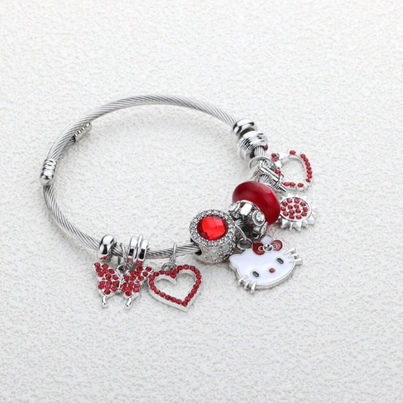 Adjustable Hello Kitty friendship bracelet for women