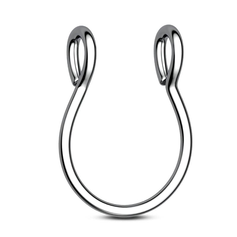 Oufer Faux Septum Ring Adjustable Clip On Nose Ring