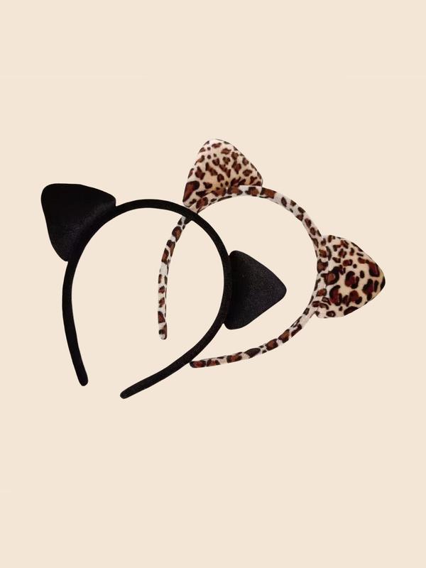 Cute Cat Ear Design Headband, 2024 New Style Soft Plush Hair Hoop for Women & Girls, Fashion Hair Accessories for Party, Daily Clothing Decor