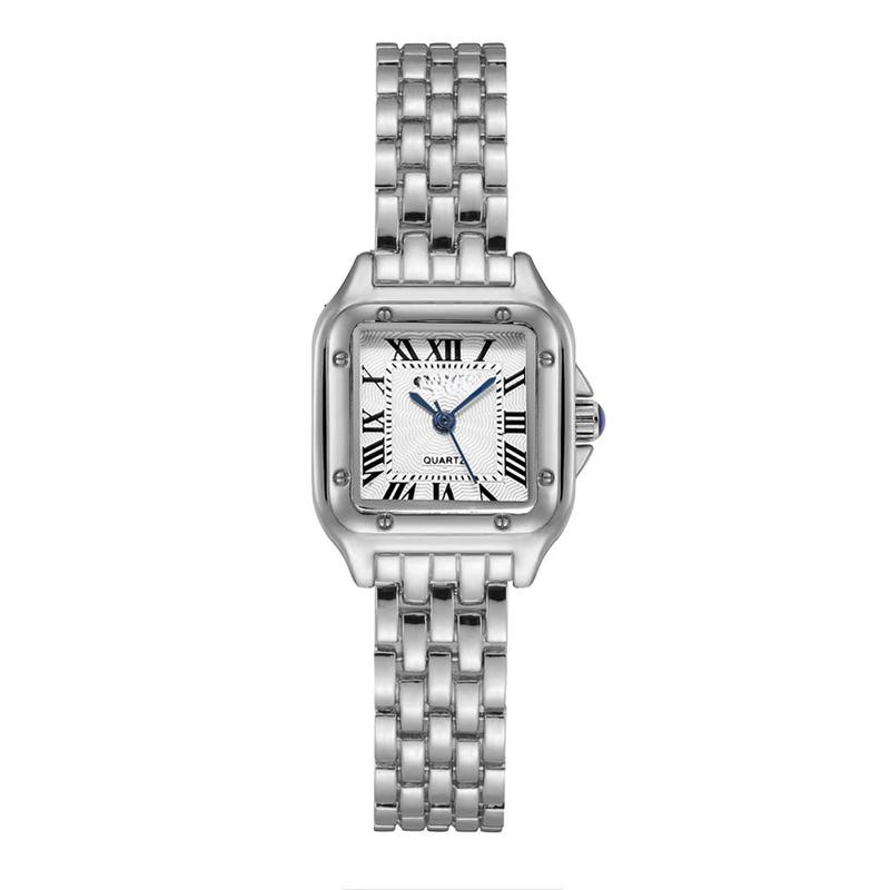 Womens Square Fashion Watch - Quartz movement - Gold and Silver