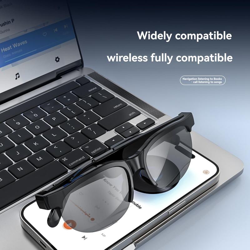 Wireless Smart Glasses, Air Conduction Concept Glasses, Men's Tech Gadgets 2024, Anti-blue Light Smart Bluetooth-compatible Sunglasses, Fashionable Sports Music Glasses