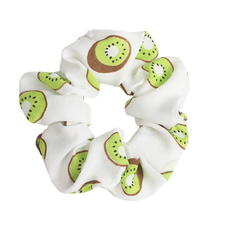 Spring Summer Floral Hair Scrunchies for Women with Soft and Silky Hair - 5 Pack; Cute Boho and stylish hair ties that make a strong Style Statement