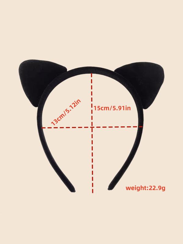 Cute Cat Ear Design Headband, 2024 New Style Soft Plush Hair Hoop for Women & Girls, Fashion Hair Accessories for Party, Daily Clothing Decor