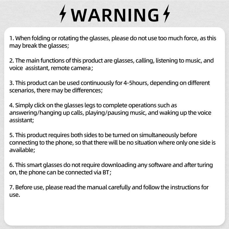 LIFEBEE Multifunctional Smart Glasses, Wireless Smart Glasses with Wireless Speaker, Voice Assistant, Intelligent Audio Glasses for Men & Women