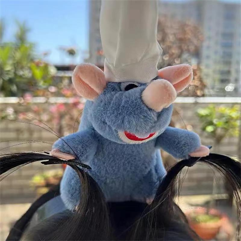 Cute Rat Design Plush Headband, 1 Count Funny Rat Stuffed Animal Hair Clip, Heatless Styling Tool for Women & Girls, Christmas Gift