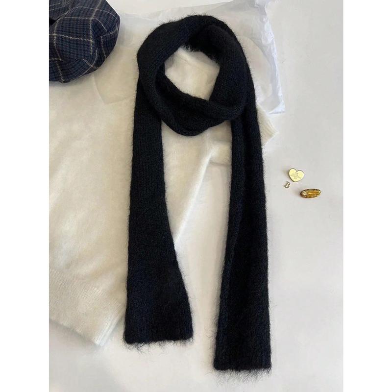 1pc Design Slightly Rolled Edge Thin Scarf Fashion Wear Long Versatile Scarf Thin Narrow Fashionable Women's Trendy Matching