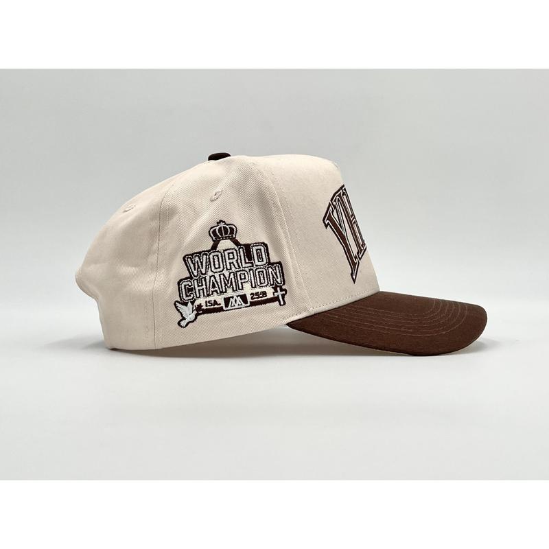 ‘YHWH’ Structured SnapBack - Cream Brown