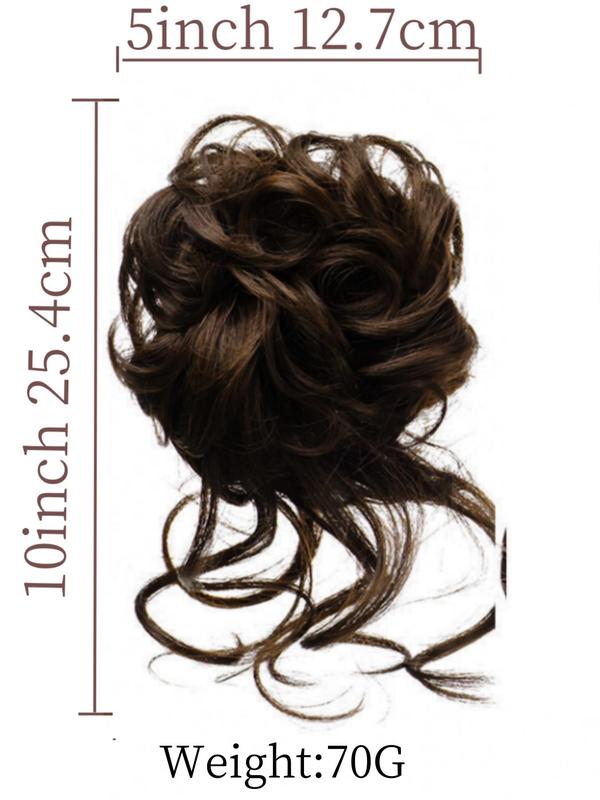 Women's Curly Hair Bun with Hair Claw, Messy Bun Hairpiece for Daily Use Summer 2024, Synthetic Hair Extensions Invisible Seamless Natural Hairpieces for Adding Hair Volume for Women