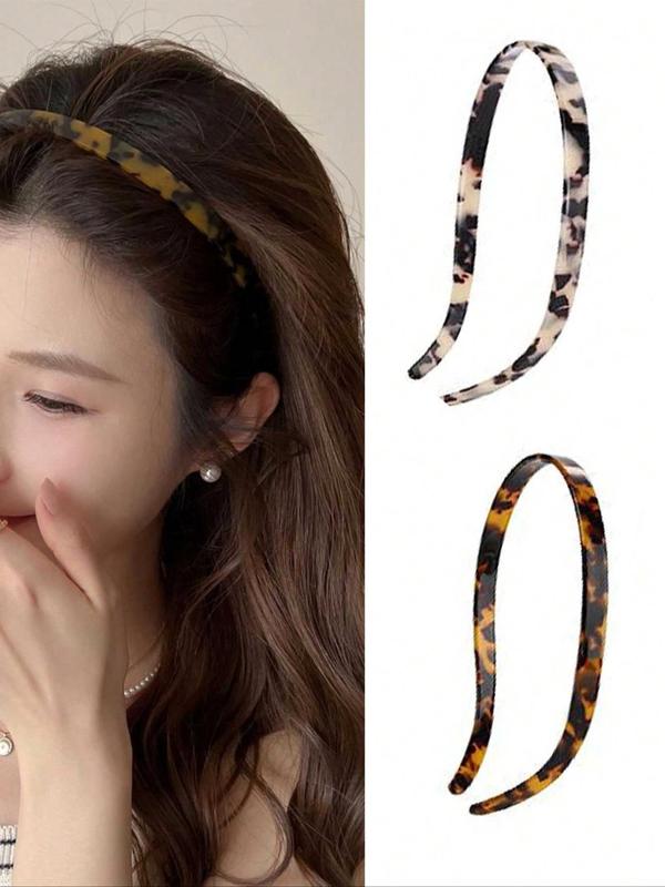 Leopard Pattern Hair Hoop, Casual Hair Accessories for Women & Girls, Vintage Hairwear for Daily Used