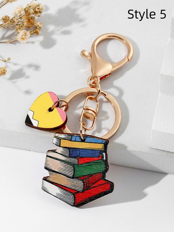 Creative Heart & Slogan Design Keychain, Cute Keychain for Teacher, Keychain Bag Pendant, Car Keychain Accessories As Gift