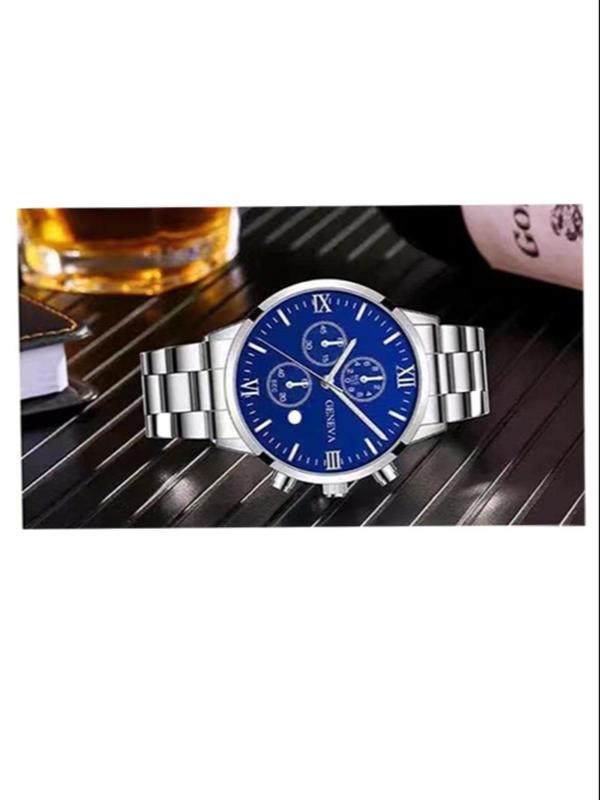 Men's Business Fashion Analog-digital Quartz Watch, Fashion Watch for Party Clothing Decor, Trendy All-match & Exquisite Watch for Birthday Gift with Box